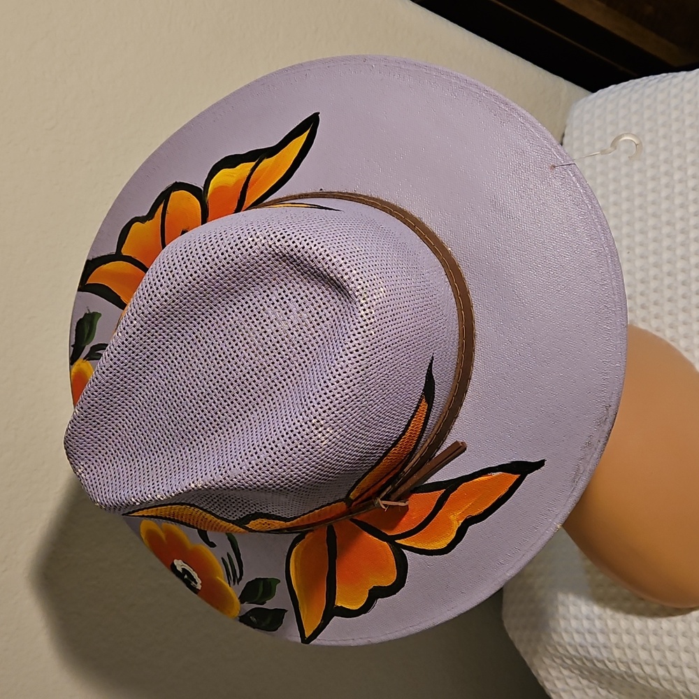 Hand-Painted Panama Hat - Picture 3 of 4